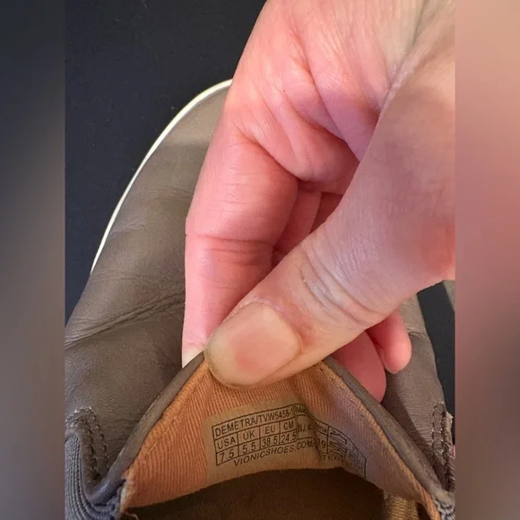 Slip-On Leather Sneakers in Brown - Picture 4 of 5